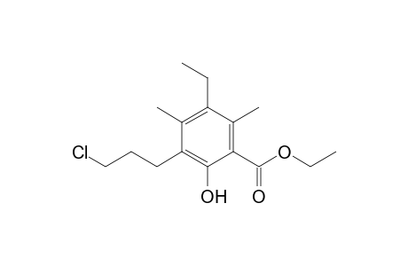 Ethyl 3-(3-chloropropyl)-5-ethyl-2-hydroxy-4,6-dimethylbenzoate