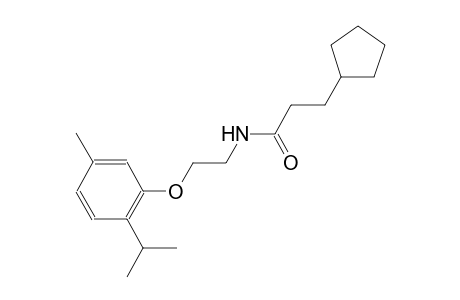 cyclopentanepropanamide, N-[2-[5-methyl-2-(1-methylethyl)phenoxy]ethyl]-