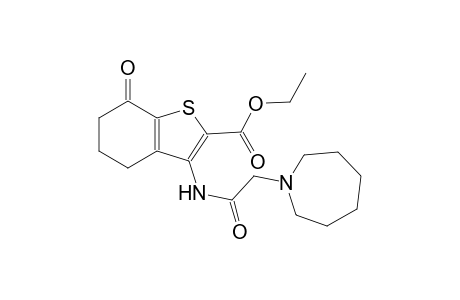 benzo[b]thiophene-2-carboxylic acid, 3-[[(hexahydro-1H-azepin-1-yl)acetyl]amino]-4,5,6,7-tetrahydro-7-oxo-, ethyl ester