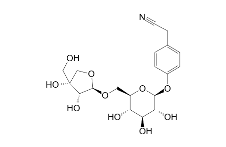 4-[.beta.-D-Apiofuranosyl- (1->6)-O-.beta.-D-glucopyranosyloxy]phenylacetonitrile
