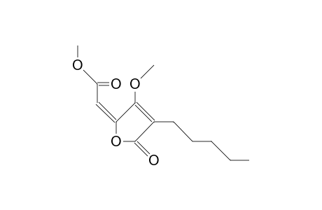 3-Methoxy-2-(E)-methoxycarbonylmethylidene-4-pentyl-2,5-dihydro-furan-5-one