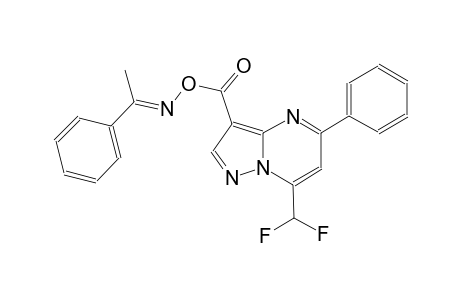 (1E)-1-phenylethanone O-{[7-(difluoromethyl)-5-phenylpyrazolo[1,5-a]pyrimidin-3-yl]carbonyl}oxime