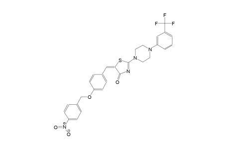 (5E)-5-{4-[(4-nitrobenzyl)oxy]benzylidene}-2-{4-[3-(trifluoromethyl)phenyl]-1-piperazinyl}-1,3-thiazol-4(5H)-one