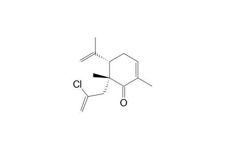 2-Cyclohexen-1-one, 6-(2-chloro-2-propenyl)-2,6-dimethyl-5-(1-methylethenyl)-, (5S-trans)-