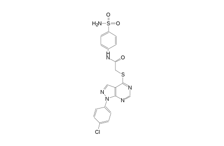 N-[4-(aminosulfonyl)phenyl]-2-{[1-(4-chlorophenyl)-1H-pyrazolo[3,4-d]pyrimidin-4-yl]sulfanyl}acetamide