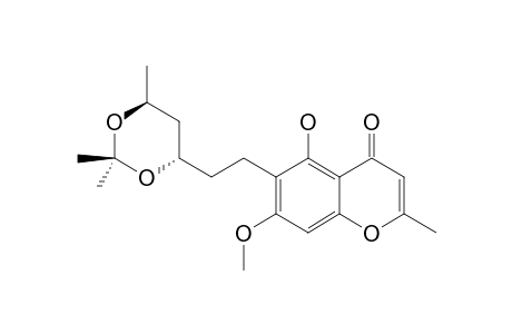 5-HYDROXY-7-METHOXY-6-(3',5'-ISOPROPYLENEDIOXY-HEXYL)-2-METHYL-CHROMONE