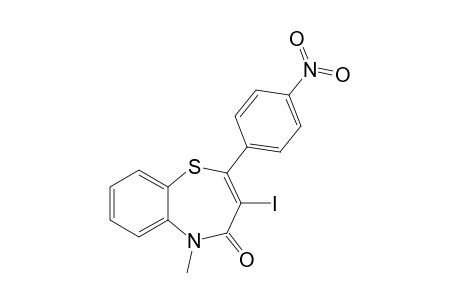 2-(4-nitrophenyl)-3-iodo-5-methylbenzo[b][1,4]thiazepin-4(5H)-one