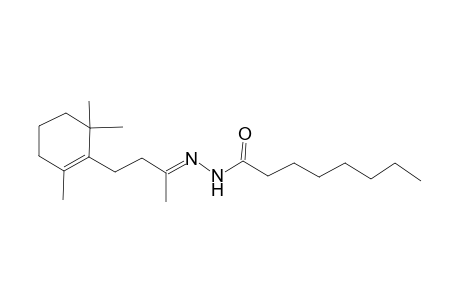 Octanoic acid, [1-methyl-3-(2,6,6-trimethylcyclohex-1-enyl)propylidene]hydrazide