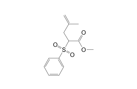 4-Pentenoic acid, 4-methyl-2-(phenylsulfonyl)-, methyl ester
