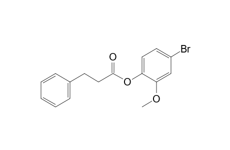 3-Phenylpropionic acid, 2-methoxy-4-bromophenyl ester