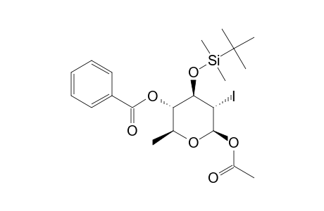 ACETYL-4-O-BENZOYL-3-O-TERT.-BUTYLDIMETHYLSILYL-2,6-DIDEOXY-2-IODO-BETA-D-GLUCO-HEXOPYRANOSIDE