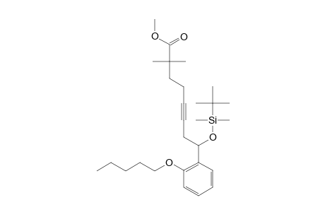 METHYL-8-(TERT.-BUTYLDIMETHYLSILANYLOXY)-2,2-DIMETHYL-8-(2-PENTYLOXYPHENYL)-OCT-5-YNOATE