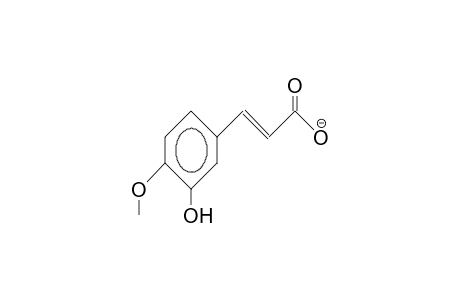 4-Methoxy-3-hydroxy-cinnamic acid, anion