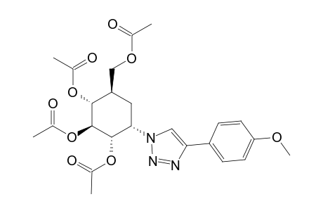 (1S,2S,3R,4R,6S)-4-(Acetoxymethyl)-6-[4-(4-methoxyphenyl)-1H-1,2,3-triazol-1-yl]cyclohexane-1,2,3-triyl Triacetate