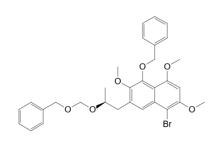 1-Benzoxy-3-[(2S)-2-(benzoxymethoxy)propyl]-5-bromo-2,6,8-trimethoxy-naphthalene