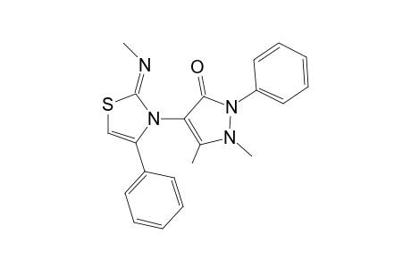 1,5-Dimethyl-4-(2-methylimino-4-phenyl-thiazol-3-yl)-2-phenyl-1,2-dihydro-pyrazol-3-one