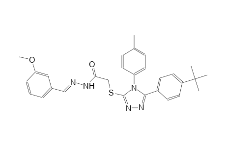 2-{[5-(4-tert-butylphenyl)-4-(4-methylphenyl)-4H-1,2,4-triazol-3-yl]sulfanyl}-N'-[(E)-(3-methoxyphenyl)methylidene]acetohydrazide