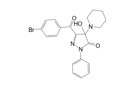 5-(4-Bromo-benzoyl)-4-hydroxy-2-phenyl-4-piperidin-1-yl-2,4-dihydro-pyrazol-3-one