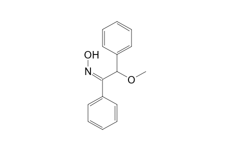 Ethanone, 2-methoxy-1,2-diphenyl-, oxime