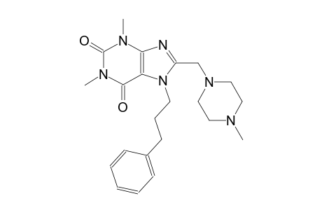 1,3-dimethyl-8-[(4-methyl-1-piperazinyl)methyl]-7-(3-phenylpropyl)-3,7-dihydro-1H-purine-2,6-dione