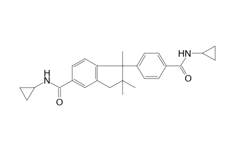 1H-Indene-5-carboxamide, N-cyclopropyl-1-[4-[(cyclopropylamino)carbonyl]phenyl]-2,3-dihydro-1,2,2-trimethyl-
