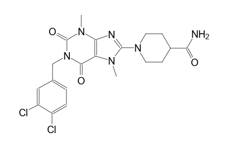 1-[1-(3,4-dichlorobenzyl)-3,7-dimethyl-2,6-dioxo-2,3,6,7-tetrahydro-1H-purin-8-yl]-4-piperidinecarboxamide