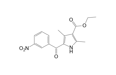 2,4-dimethyl-5-(m-nitrobenzoyl)pyrrole-3-carboxylic acid, ethyl ester