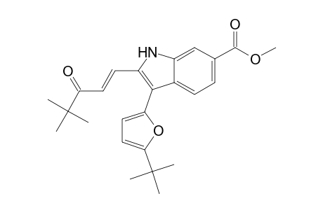 Methyl 2-[(1E)-4,4-dimethyl-3-oxopent-1-enyl]-3-(5-tert-butyl-2-furyl)-1H-indole-6-carboxylate