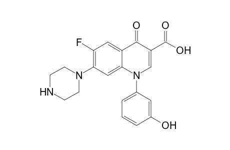 1-(m-Hydroxyphenyl)-7-(piperazin-1'-yl)-3-(hydroxycarnonyl)-6-fluoro-1,4-dihydro-4-quinolone