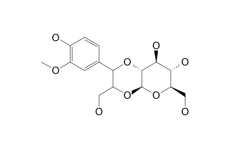 JUNIPETRIOLOSIDE-A;3-METHOXY-4-HYDROXYPHENYLPROPANE-7,8-(2',1'-O-BETA-D-GLUCOPYRANOSYL)-7,8,9-TRIOL