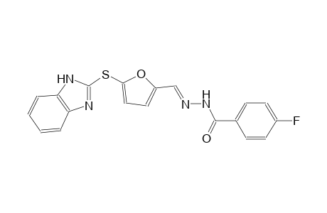 benzoic acid, 4-fluoro-, 2-[(E)-[5-(1H-benzimidazol-2-ylthio)-2-furanyl]methylidene]hydrazide