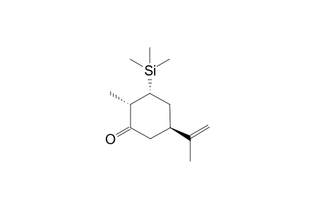 (2S,3R,5S)-2-methyl-5-(1-methylethenyl)-3-trimethylsilyl-1-cyclohexanone