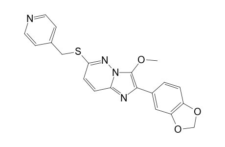 2-(1,3-benzodioxol-5-yl)-3-methoxy-6-(4-pyridylmethylsulfanyl)imidazo[1,2-b]pyridazine