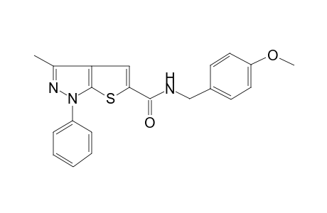 1H-Thieno[2,3-c]pyrazole-5-carboxylic acid, 3-methyl-1-phenyl-, 4-methoxybenzylamide
