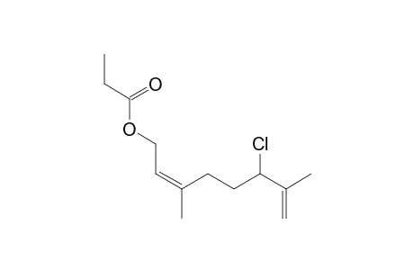 (2Z)-6-Chloro-3,7-dimethylocta-2,7-dien-1-yl propanoate