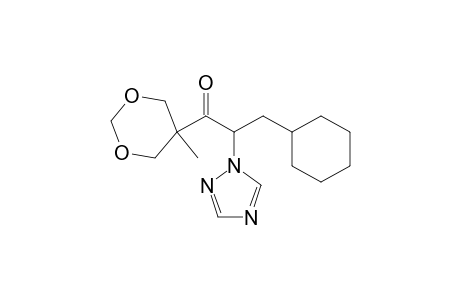 1-Propanone, 3-cyclohexyl-1-(5-methyl-1,3-dioxan-5-yl)-2-(1H-1,2,4-triazol-1-yl)-