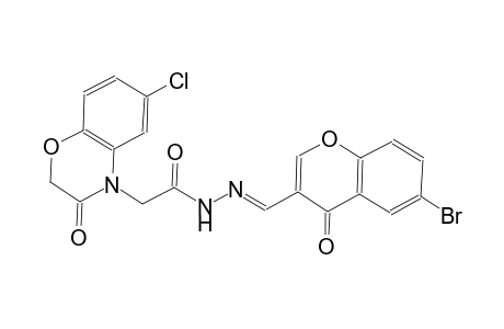 N'-[(E)-(6-bromo-4-oxo-4H-chromen-3-yl)methylidene]-2-(6-chloro-3-oxo-2,3-dihydro-4H-1,4-benzoxazin-4-yl)acetohydrazide