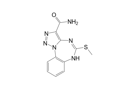 3-Carboxamido-5-(methylthio)-1,2,3-triazolo[1,5-a]-(1,3,5)-benzotriazepine