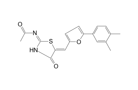 Acetamide, N-[5-[5-(3,4-dimethylphenyl)-2-furfurylidene]-4-oxo-2-thiazolidinylidene]-