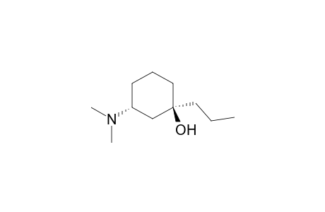 (trans)-1-n-propyl-1-hydroxy-3-(dimethylamino)cyclohexane