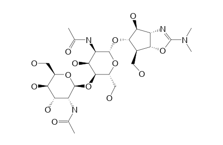 (3AS,4S,5S,6R,6AR)-2-(DIMETHYLAMINO)-3A,5,6,6A-TETRAHYDRO-4-HYDROXY-6-(HYDROXYMETHYL)-4H-CYCLOPENTOXAZOL-5-YL-2-ACETAMIDO-4-O-(2-ACETAMIDO-2-DEOXY-BETA-D-ALLOP