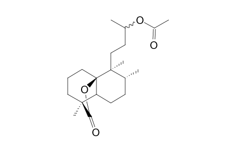 5-epi-13-Acetoxy-14,15-di-nor-ent-haliman-18,10.beta.-olide