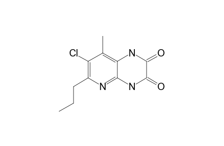 7-CHLORO-8-METHYL-6-PROPYL-1,4-DIHYDRO-PYRIDO-[2,3-B]-PYRAZINE-2,3-DIONE