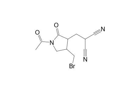 N-Acetyl-4-(bromomethyl)-3-(2,2-dicyanoethyl)-2-pyrrolidone
