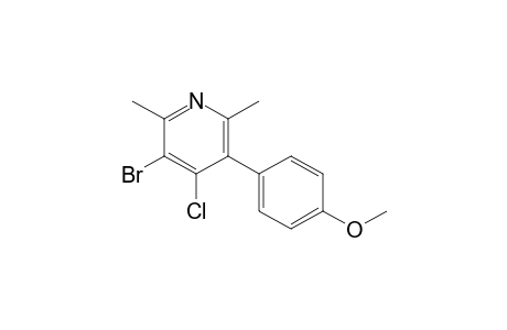 4-Chloro-3-bromo-2,6-dimethyl-5-(4-methoxyphenyl)pyridine