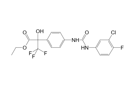 Ethyl 2-(4-{[(3-chloro-4-fluorophenyl)carbamoyl]amino}phenyl)-3,3,3-trifluoro-2-hydroxypropanoate