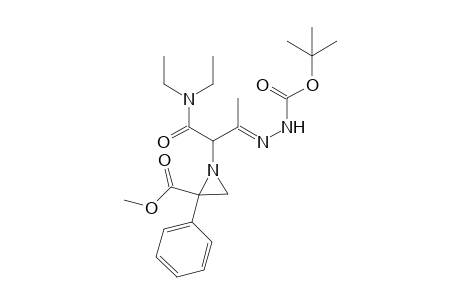 1-{2-[2-(tert-Butoxycarbonyl)hydrazono]-1-(diethylcarbamoyl)propyl}-2-phenyl-2-aziridinecarboxylic acid methyl ester