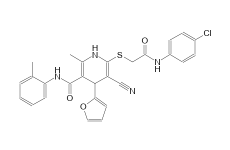 3-pyridinecarboxamide, 6-[[2-[(4-chlorophenyl)amino]-2-oxoethyl]thio]-5-cyano-4-(2-furanyl)-1,4-dihydro-2-methyl-N-(2-methylphenyl)-
