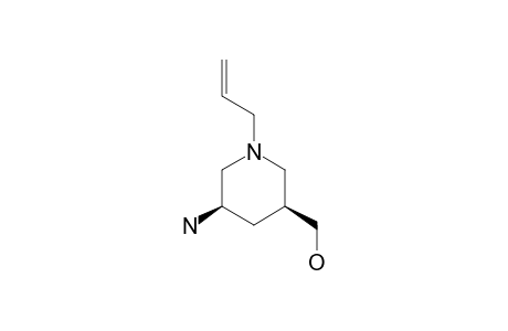 (+/-)-(3-BETA,5-BETA)-3-AMINO-5-(HYDROXYMETHYL)-1-(2-PROPENYL)-PIPERIDINE