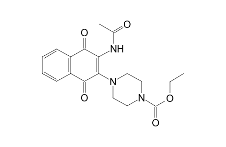 4-(3-Acetylamino-1,4-dioxo-1,4-dihydro-naphthalen-2-yl)-piperazine-1-carboxylic acid ethyl ester